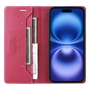For iPhone 16 GQUTROBE G01 RFID Anti-theft Leather Phone Case(Red)