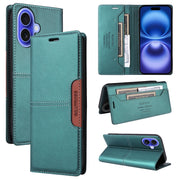 For iPhone 16 GQUTROBE G01 RFID Anti-theft Leather Phone Case(Green)