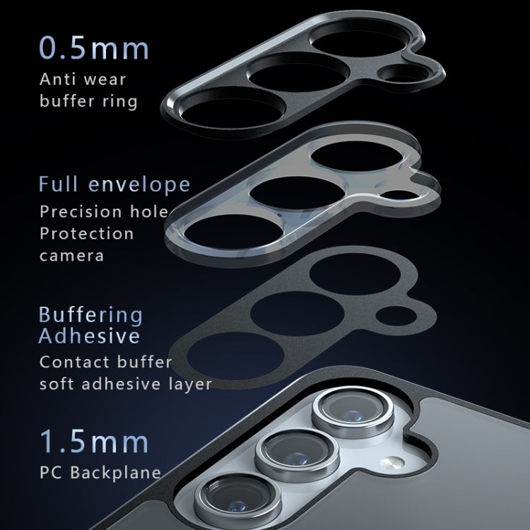 For Samsung Galaxy S25 5G Armor Precise Hole PC Hybrid TPU Phone Case(Transparent)