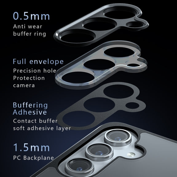 For Samsung Galaxy S25+ 5G Armor Precise Hole PC Hybrid TPU Phone Case(Transparent)