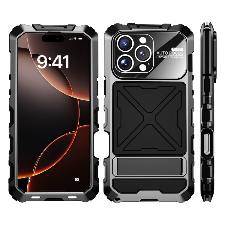 For iPhone 16 Pro R-JUST Life Waterproof Dustproof Shockproof Phone Case(Black) - free shipping - PMC Jewellery - Order now!