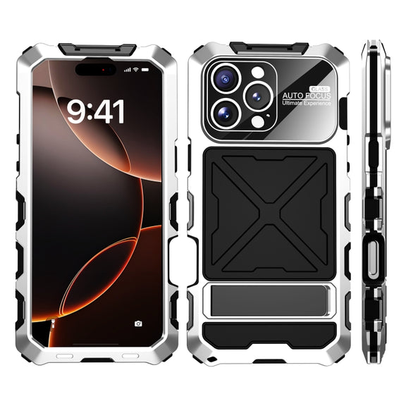 For iPhone 16 Pro R-JUST Life Water-resistant Dustproof Shockproof Phone Case(Silver)