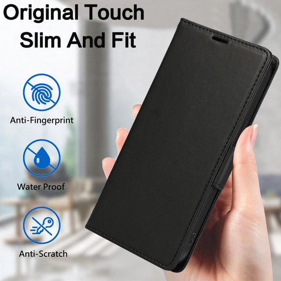 For Samsung Galaxy S25 Ultra 5G Side Buckle RFID Anti-theft Leather Phone Case(Black)