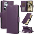 For Samsung Galaxy S25 Ultra 5G Side Buckle RFID Anti-theft Leather Phone Case(Dark Purple) - Galaxy S25 Ultra 5G Cases by PMC TechLife | Online Shopping South Africa | PMC TechLife | Buy Now Pay Later Mobicred