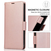 For Samsung Galaxy S25 / S24 5G Side Buckle RFID Anti-theft Leather Phone Case(Rose Gold)