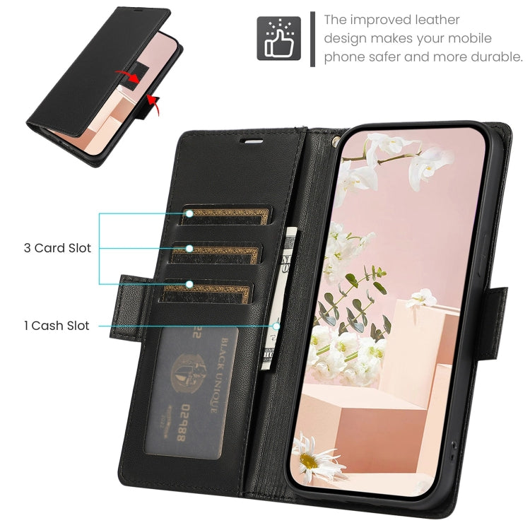 For Samsung Galaxy S25+ / S24+ 5G Side Buckle RFID Anti-theft Leather Phone Case(Black)