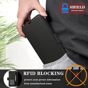 For Samsung Galaxy S25+ / S24+ 5G Side Buckle RFID Anti-theft Leather Phone Case(Black)