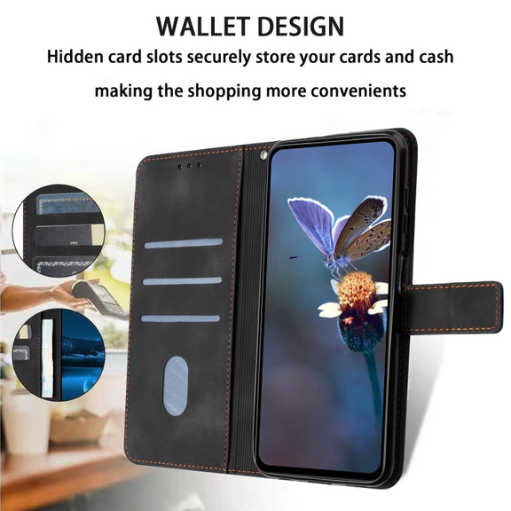 For Samsung Galaxy S25 5G Triangle Solid Color Leather Phone Case(Black)