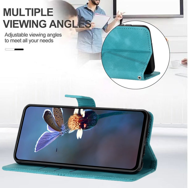 For Samsung Galaxy S25 Ultra 5G Triangle Solid Color Leather Phone Case(Green)