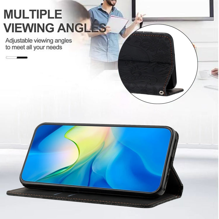 For Samsung Galaxy S25 5G Retro Elephant Embossed Leather Phone Case(Black) - Galaxy S25 5G Cases by PMC Jewellery | Online Shopping South Africa | PMC Jewellery | Buy Now Pay Later Mobicred