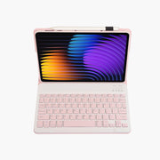 For Xiaomi Pad 7 / 7 Pro 11.2 inch A0N13 Ultra-thin Detachable Bluetooth Keyboard Leather Tablet Case(Pink White)