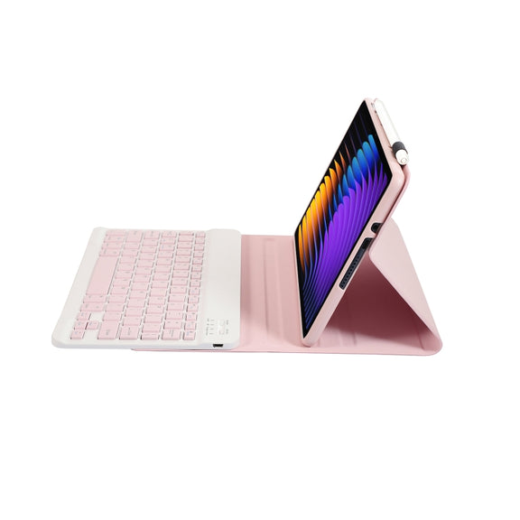 For Xiaomi Pad 7 / 7 Pro 11.2 inch A0N13 Ultra-thin Detachable Bluetooth Keyboard Leather Tablet Case(Pink White)