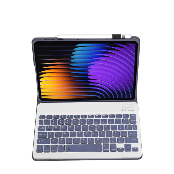 For Xiaomi Pad 7 / 7 Pro 11.2 inch A0N13 Ultra-thin Detachable Bluetooth Keyboard Leather Tablet Case(Lavender White)