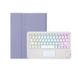 For Xiaomi Pad 7 / 7 Pro 11.2 inch A0N13-AS Ultra-thin Detachable Backlight Bluetooth Keyboard Leather Tablet Case with Touchpad(Lavender White) - free shipping - PMC Jewellery - Order now!