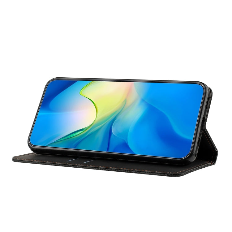 For Samsung Galaxy S25+ 5G Ethnic Embossed Adsorption Leather Phone Case(Black) - Galaxy S25+ 5G Cases by PMC Jewellery | Online Shopping South Africa | PMC Jewellery | Buy Now Pay Later Mobicred