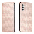 For Samsung Galaxy S25+ 5G Carbon Fiber Texture Magnetic Flip Leather Phone Case(Rose Gold) - Galaxy S25+ 5G Cases by PMC Jewellery | Online Shopping South Africa | PMC Jewellery | Buy Now Pay Later Mobicred