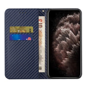 For Samsung Galaxy S25 Ultra 5G Carbon Fiber Texture Magnetic Flip Leather Phone Case(Blue)