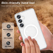 For Samsung Galaxy S25 5G Terminator MagSafe Magnetic Phone Case(Glitter White)