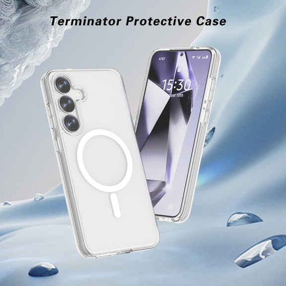 For Samsung Galaxy S25+ 5G Terminator MagSafe Magnetic Phone Case(Transparent)