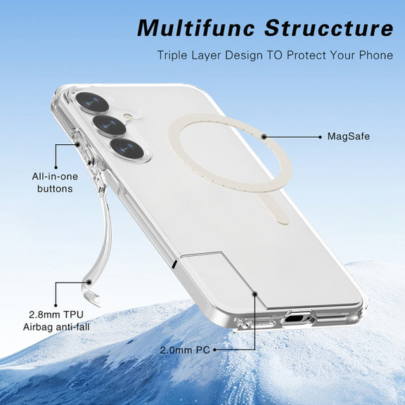 For Samsung Galaxy S25+ 5G Terminator MagSafe Magnetic Phone Case(Transparent)