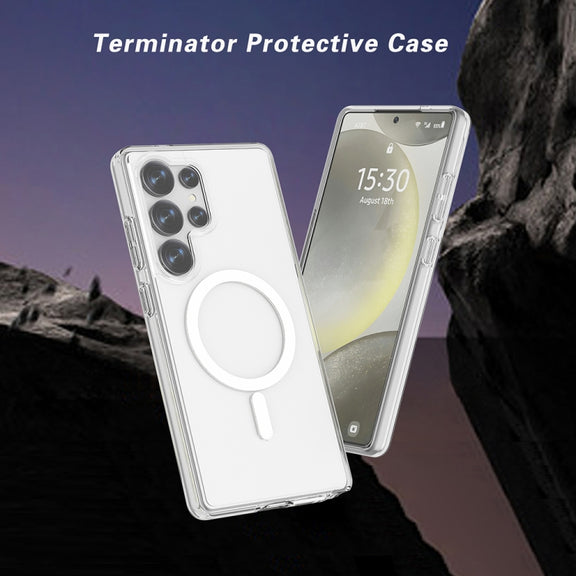 For Samsung Galaxy S25 Ultra 5G Terminator MagSafe Magnetic Phone Case(Transparent)