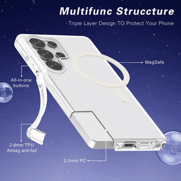 For Samsung Galaxy S25 Ultra 5G Terminator MagSafe Magnetic Phone Case(Transparent)