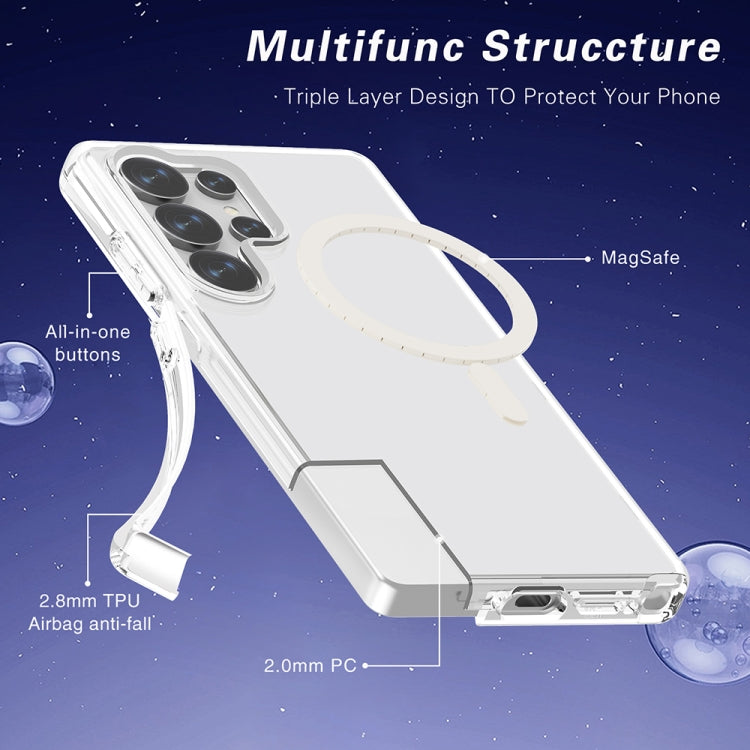 For Samsung Galaxy S25 Ultra 5G Terminator MagSafe Magnetic Phone Case(Transparent)