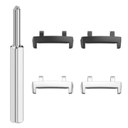 For Amazfit T-Rex 3 1 Pair Metal Head Adapter Watch Band Connector With Removal Tool(Black)