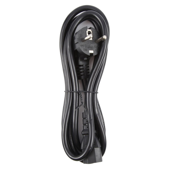 EU Plug Computer PC Power Cord 3 Pin Cable, Length:5m(Black)