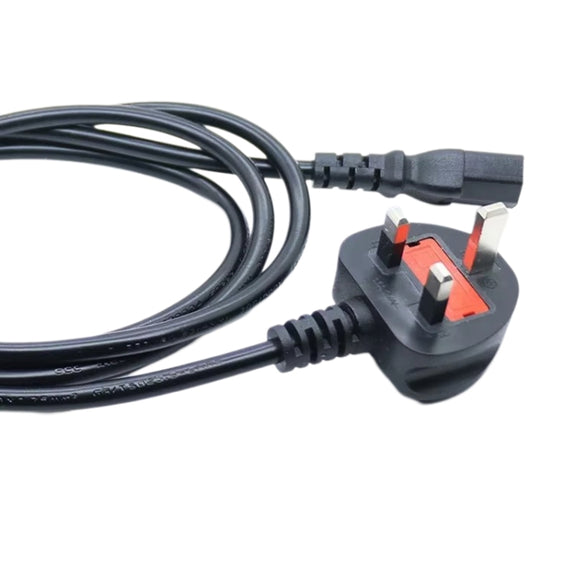 Big UK Plug Computer PC Power Cord 3 Pin Cable, Length:3m(Black)