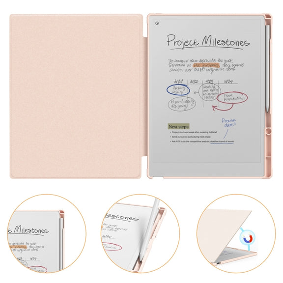 For reMarkable Paper Pro 2024 11.8 inch Acrylic PU Smart Leather Tablet Case(Pink)