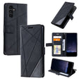For Samsung Galaxy S25 5G Skin Feel Splicing Leather Phone Case(Black) - Galaxy S25 5G Cases by PMC Jewellery | Online Shopping South Africa | PMC Jewellery | Buy Now Pay Later Mobicred