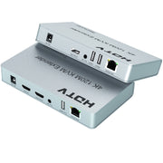 120m HDMI USB KVM 4K Network Extender, Plug:US Plug