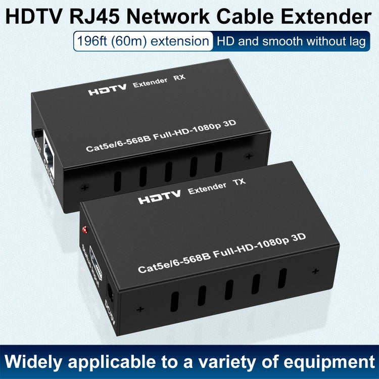 60m HDTV RJ45 Network Cable Extender, Plug:UK Plug