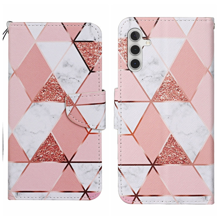 For Samsung Galaxy S25 5G Colored Drawing Pattern Leather Phone Case(Marble) - free shipping - PMC Jewellery - Order now!