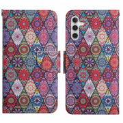 For Samsung Galaxy S25+ 5G Colored Drawing Pattern Leather Phone Case(Diamond Kaleidoscope)