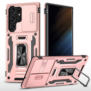 For Samsung Galaxy S25 Ultra 5G Armor PC Hybrid TPU Camera Shield Phone Case(Rose Gold)