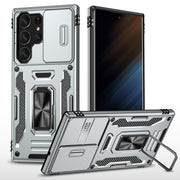 For Samsung Galaxy S25 Ultra 5G Armor PC Hybrid TPU Camera Shield Phone Case(Grey)