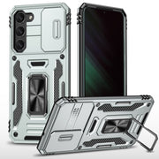 For Samsung Galaxy S25+ 5G Armor PC Hybrid TPU Camera Shield Phone Case(Grey)