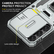 For Samsung Galaxy S25 5G Armor PC Hybrid TPU Camera Shield Phone Case(Grey)
