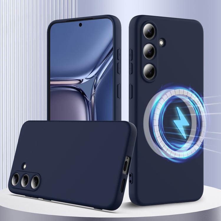 For Samsung Galaxy S25+ 5G Shockproof Silicone Magsafe Phone Case(Navy Blue) - Galaxy S25+ 5G Cases by PMC Jewellery | Online Shopping South Africa | PMC Jewellery | Buy Now Pay Later Mobicred