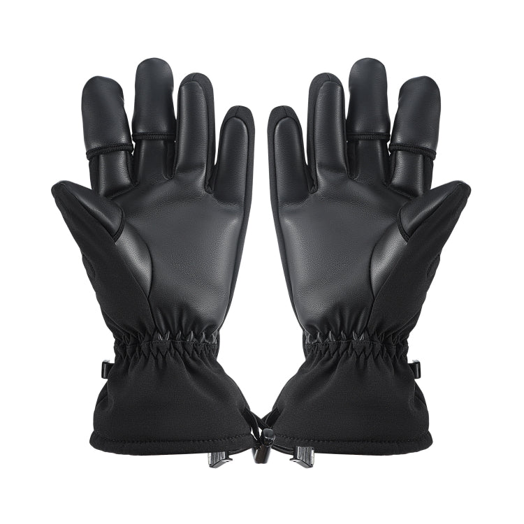 STARTRC Universal Drone Remote Control Photography Gloves Winter Warm Gloves, Size:L(Black)