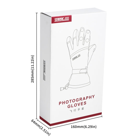 STARTRC Universal Drone Remote Control Photography Gloves Winter Warm Gloves, Size:XL(Black)