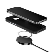 For iPhone 16e ABEEL 6D Micro Relief MagSafe Magnetic Phone Case(Carbon Fiber Black)