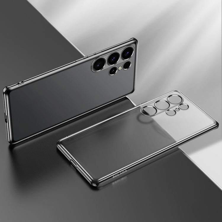 For Samsung Galaxy S25 Ultra 5G SULADA Electroplating Frosted TPU Phone Case(Black) - Galaxy S25 Ultra 5G Cases by SULADA | Online Shopping South Africa | PMC Jewellery | Buy Now Pay Later Mobicred