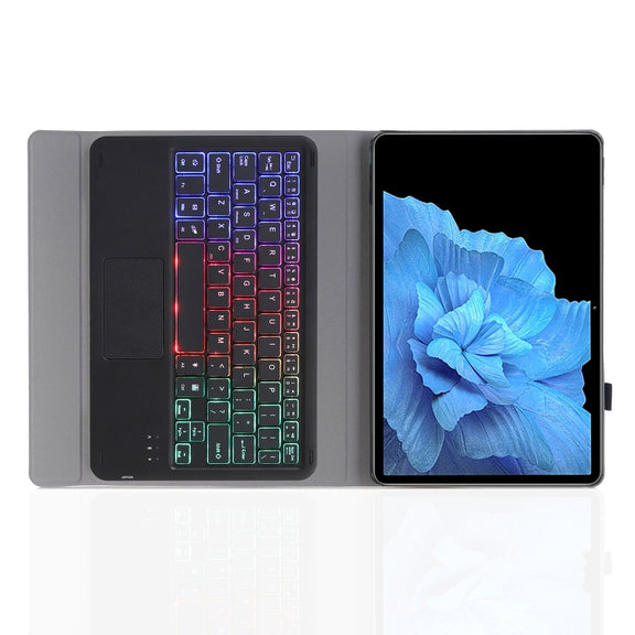 For vivo Pad 11 inch AV11-AS TPU Ultra-thin Detachable Backlight Bluetooth Keyboard Leather Case with Touchpad(Black)