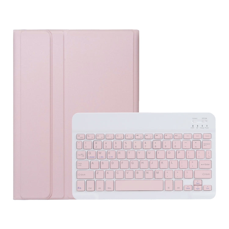 For Huawei MatePad SE 10.4 AH13 Ultra-thin Detachable Bluetooth Keyboard Leather Tablet Case(Pink White)