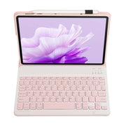 For Huawei MatePad 11.5 S 2024 AH20 Ultra-thin Detachable Bluetooth Keyboard Leather Tablet Case(Pink White)