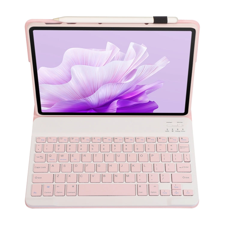 For Honor Pad X9 / X8 Pro 11.5 AH15 Ultra-thin Detachable Bluetooth Keyboard Leather Tablet Case(Pink White) - free shipping - PMC Jewellery - Order now!