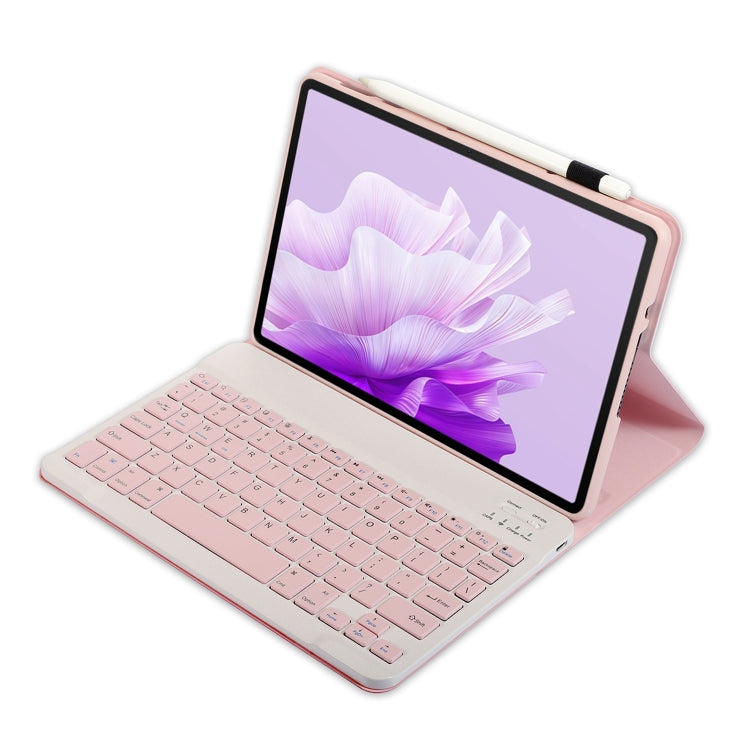For Honor Pad X9 / X8 Pro 11.5 AH15 Ultra-thin Detachable Bluetooth Keyboard Leather Tablet Case(Pink White) - free shipping - PMC Jewellery - Order now!